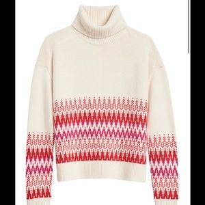 Fair isle turtleneck sweater